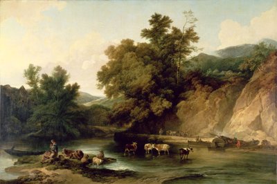 Der Fluss Wye bei der Abtei Tintern, 1805 von Philippe Jacques de Loutherbourg